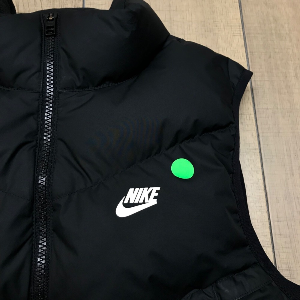 Nike Vest Mens Size S Black Puffer Down Fill Insulated Storm Fit Windrunner Run - Picture 7 of 13